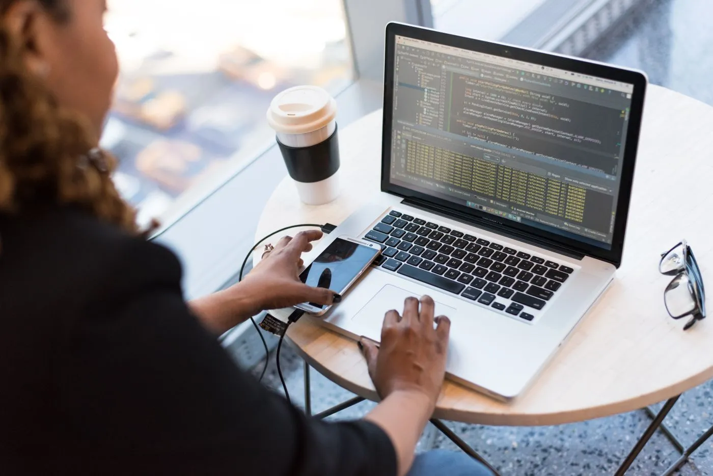 Developer building a website for a Kenyan business